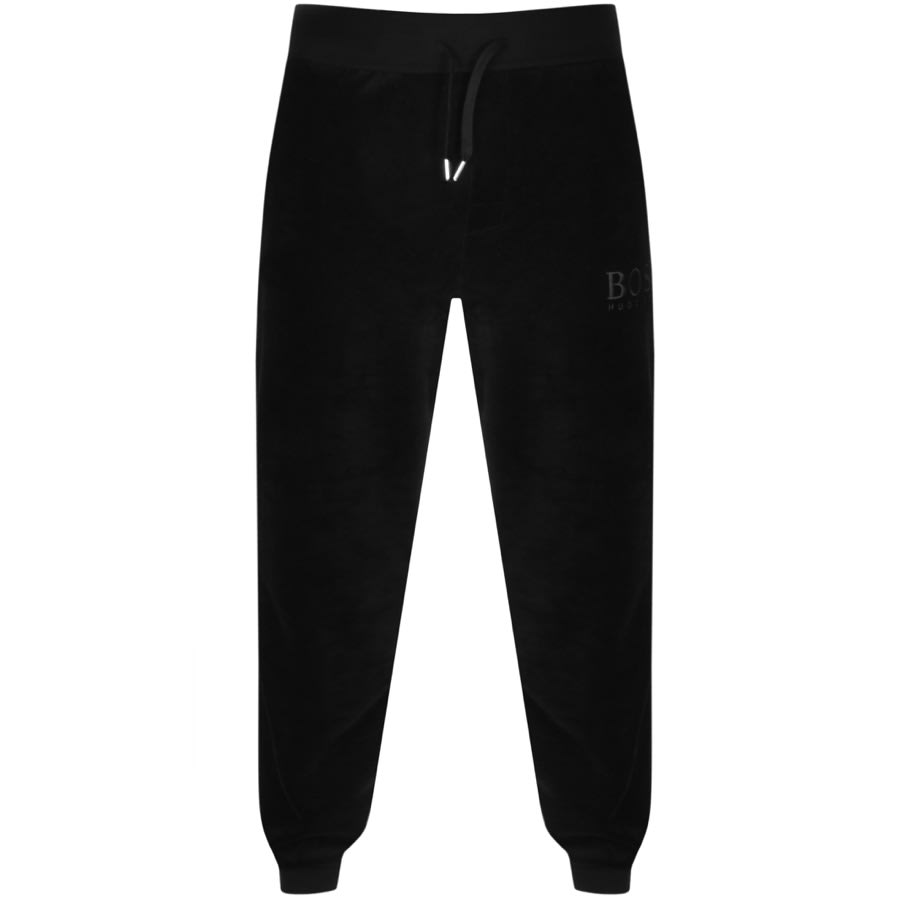 Alternative Image for ProductBOSS Bodywear Velour Jogging Bottoms Black1